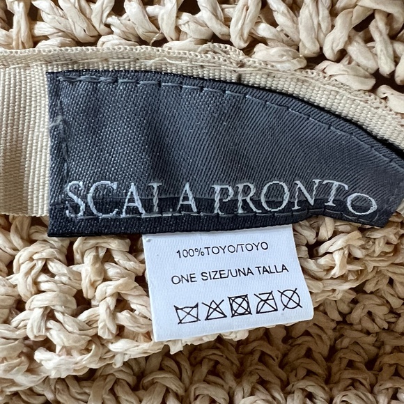 Scala Pronto Hat Wide Brim Sun Beach One Size Crochet Straw - Picture 7 of 7